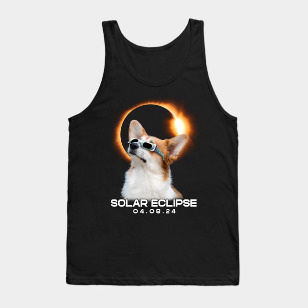 Corgi Eclipse Expedition: Stylish Tee Featuring Cute Welsh Corgis Tank Top by GinkgoForestSpirit